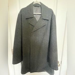 Authentic DKNY Boutique Grey Wool Overcoat Trench Vintage Amazingly Kept